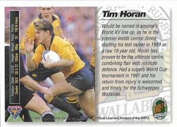 1995 Futera Rugby Union #4 Tim Horan Back